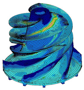 fea_impeller Stress analysis in an impeller